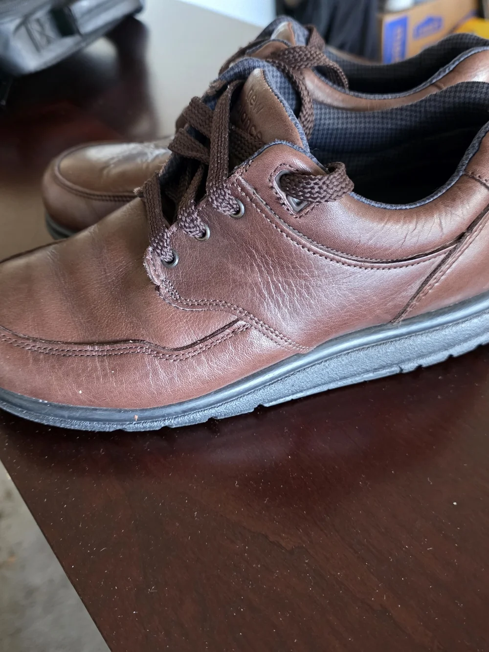 New Balance Brown Leather Lace-Up Oxford Shoes Size 7 2E